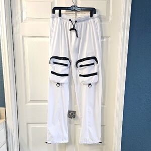 NWT Men's American Stitch White & Black Elastic Waist Utility Pants L & XL